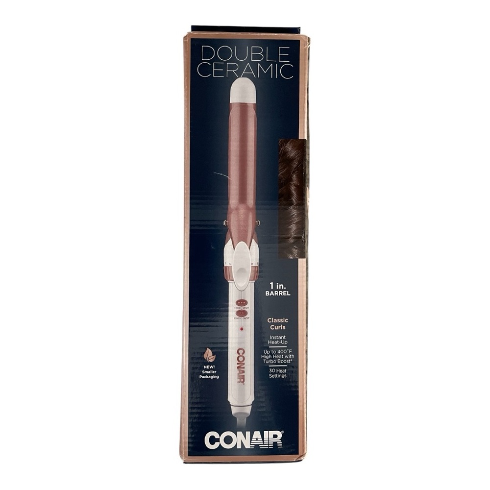 Conair Double Ceramic 1” Curling Iron – Rose Gold – New in Box